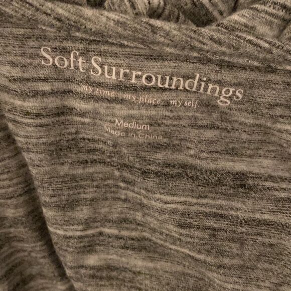Soft Surroundings Heather Gray Lightweight Knit Tunic Blouse Size Medium - Picture 6 of 7